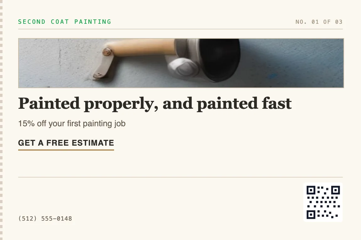 painting postcard for homeowners due for a repaint