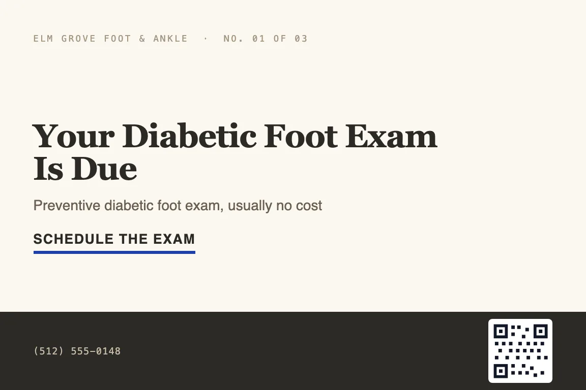 podiatry postcard design variation