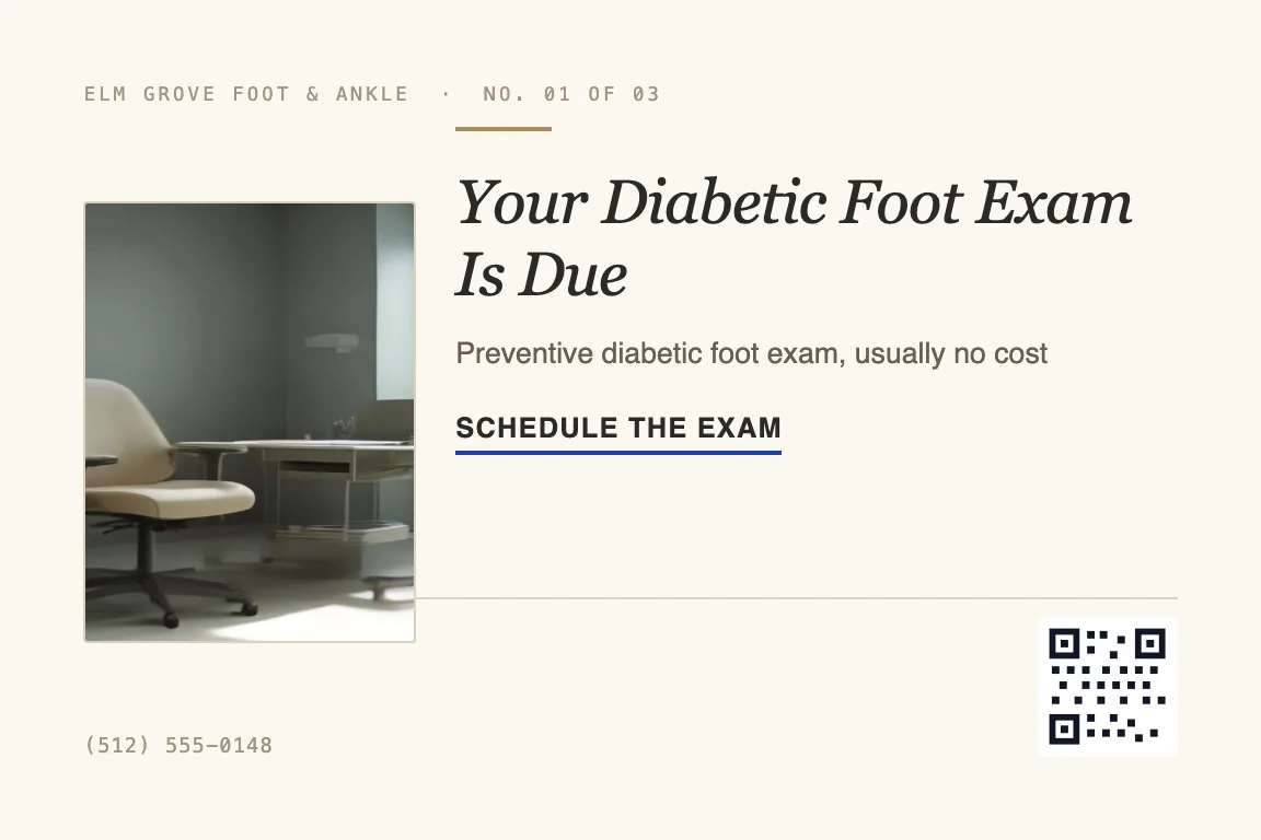 podiatry postcard design variation