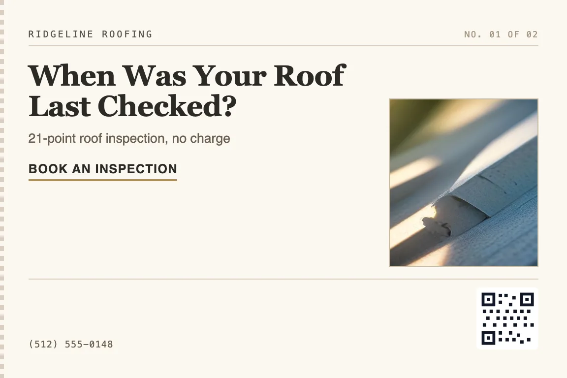 roofing postcard design variation