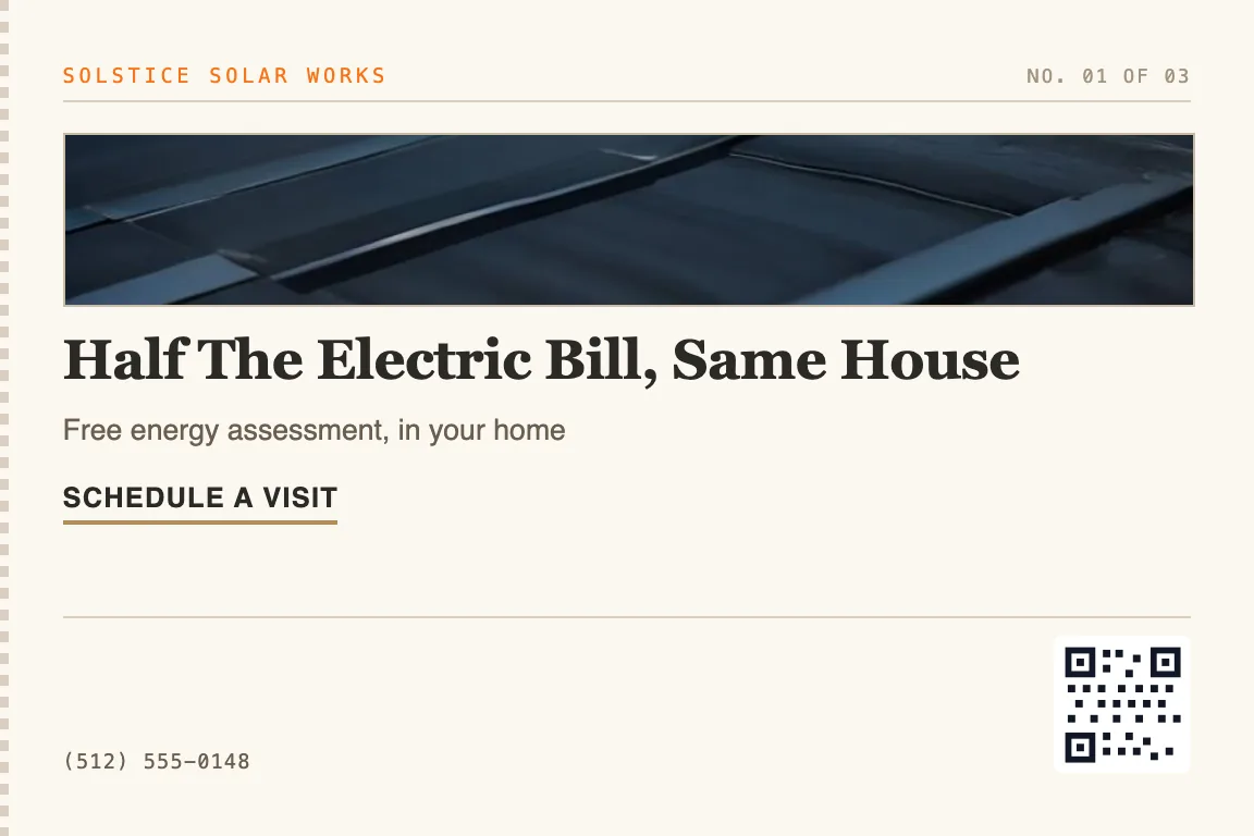 solar postcard for homeowners near your latest installs